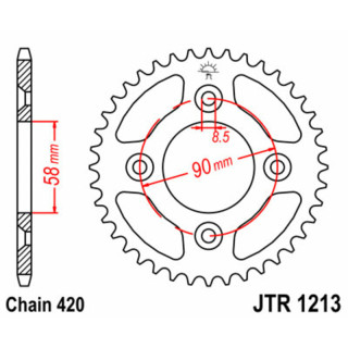 Couronne jt sprockets acier standard 1213 - 420 - 37 dents
