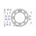 Couronne AFAM alu ultra-light anti-boue 17107420 - 46 dents