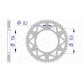 Couronne AFAM alu 17206520 - 49 dents | Oxmoto