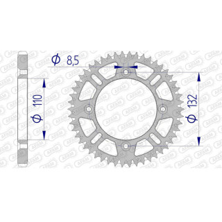 Couronne AFAM alu ultra-light anti-boue 72102 - 428 - 46 dents