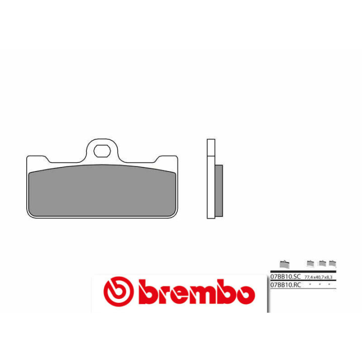Plaquettes de frein Brembo carbone céramique - 07BB10RC