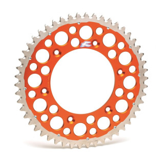 Couronne Renthal twinring alu ultra-light anti-boue anodisé dur ha - 520 - 50 dents 1075635004