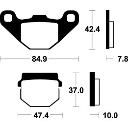 Plaquettes de frein TECNIUM Scooter organique - ME48