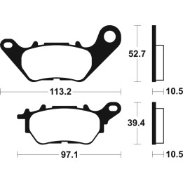 Plaquettes de frein Tecnium route organique - MA432 | Oxmoto