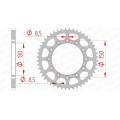 Couronne AFAM acier standard 12323 - 520 - 41 dents | Oxmoto
