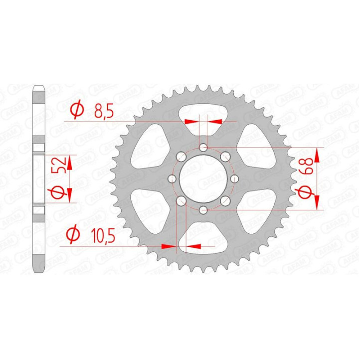 Couronne AFAM acier standard 14100 - 420 - 46 dents | Oxmoto