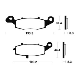 Plaquettes de frein Tecnium métal fritté - MTR204 | Oxmoto