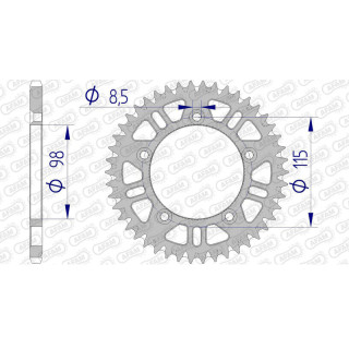 Couronne AFAM alu anti-boue - 420 72101+47 | Oxmoto