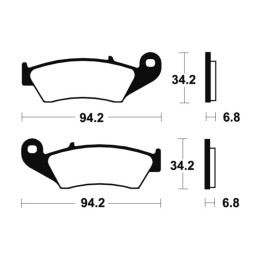 Plaquettes de frein Tecnium route organique - MA194 | Oxmoto