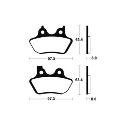 Plaquettes de frein Tecnium Performance métal fritté - MR326