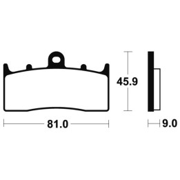 Plaquettes de frein Tecnium Performance métal fritté - MF278