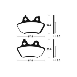 Plaquettes de frein Tecnium route organique - MA346 | Oxmoto