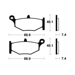 Plaquettes de frein Tecnium Performance métal fritté - MR333