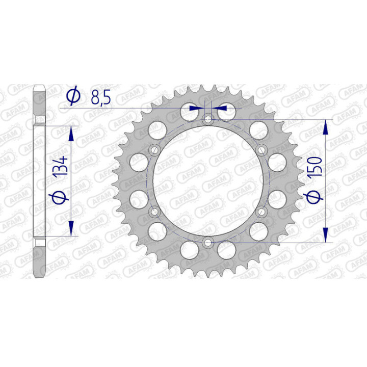 Couronne AFAM alu 17206520 - 42 dents | Oxmoto