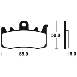 Plaquettes de frein Tecnium Performance métal fritté - MF400