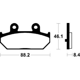 Plaquettes de frein Tecnium Scooter organique - ME304
