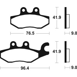 Plaquettes de frein Tecnium Scooter organique - ME318