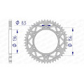 Couronne AFAM alu anti-boue - 520 72304+49 | Oxmoto