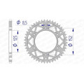 Couronne AFAM alu ultra-light anti-boue 39300 - 520 - 48 dents