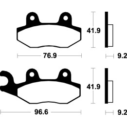 Plaquettes de frein TECNIUM Scooter organique - ME213