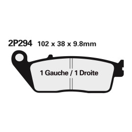 Plaquettes de frein Nissin route /Off-Road métal fritté - 2P-281ST