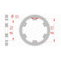 Couronne AFAM acier standard 12207 - 428 - 55 dents | Oxmoto