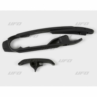 Kit patin de bras oscillant + patin de chaîne inférieur UFO noir KTM KT04035#001