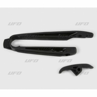 Kit patin de bras oscillant + patin de chaîne inférieur UFO noir KTM 1055715