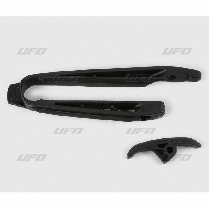 Kit patin de bras oscillant + patin de chaîne inférieur UFO noir KTM 1055715