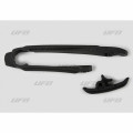 Kit patin de bras oscillant + patin de chaîne inférieur UFO noir KTM 1066253