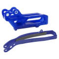 Kit guide chaîne + patin de bras oscillant Polisport bleu Yamaha yz250/450f