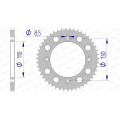 Couronne AFAM alu ultra-light 11104 - 420 - 55 dents
