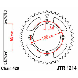 Couronne jt sprockets acier standard 1214 - 420 - 36 dents