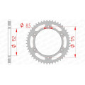 Couronne AFAM acier standard 12508 - 520 - 49 dents | Oxmoto