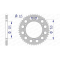 Couronne AFAM alu 72304 - 520 - 43 dents | Oxmoto