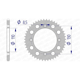 Couronne AFAM alu ultra-light 11104 - 420 - 56 dents