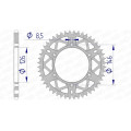 Couronne AFAM alu ultra-light anti-boue 15203 - 520 - 48 dents