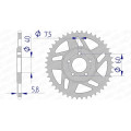 Couronne AFAM alu 72103 - 415 - 44 dents | Oxmoto