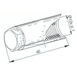 Embout de protection de vilebrequin Buzzetti m12x1,00/l45mm pour arrache-volant