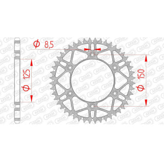Couronne AFAM acier anti-boue 71304 - 520 - 50 dents