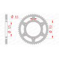 Couronne AFAM acier anti-boue 10212 - 520 - 52 dents