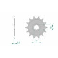Pignon AFAM acier anti-boue 24304 - 520 - 14 dents | Oxmoto