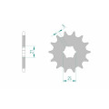 Pignon AFAM acier standard 30300 - 520 - 16 dents | Oxmoto