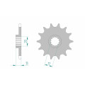 Pignon AFAM acier standard 94215 - 520 - 12 dents | Oxmoto