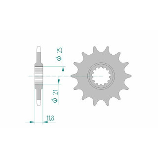 Pignon AFAM acier standard 64302 - 520 - 15 dents | Oxmoto