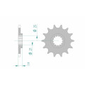 Pignon AFAM acier standard 64500 - 520 - 16 dents | Oxmoto