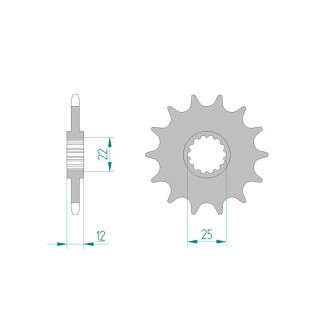 Pignon AFAM acier anti-boue 94313 - 520 - 13 dents | Oxmoto