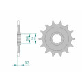 Pignon AFAM acier standard 24305 - 520 - 13 dents | Oxmoto