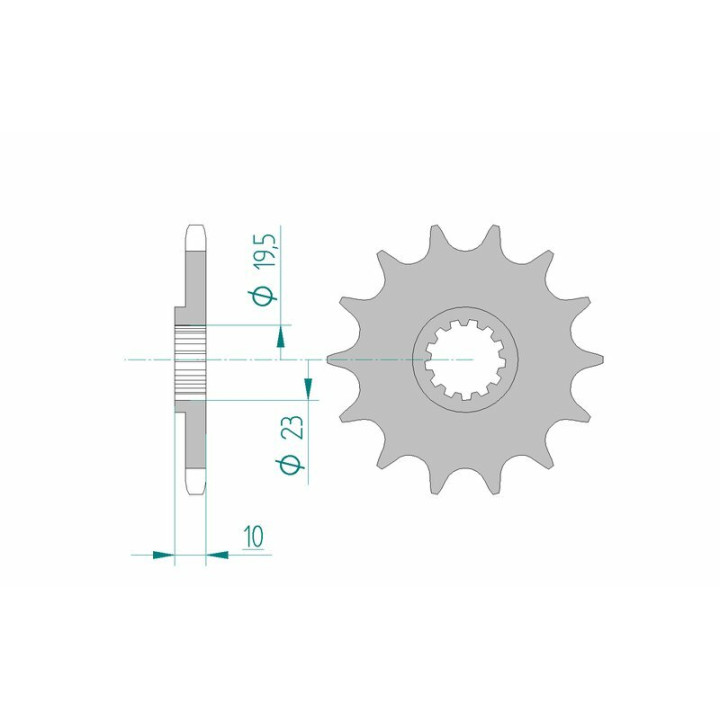 Pignon AFAM acier anti-boue 24201 - 520 - 12 dents | Oxmoto