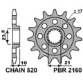 Pignon PBR acier standard 2260 - 520 - 13 dents | Oxmoto